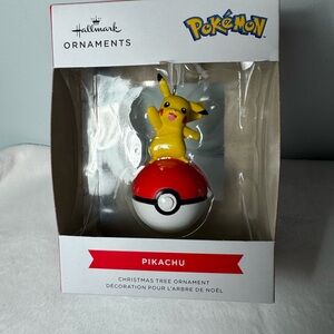 2/$35 NEW One Hallmark Pikachu Christmas Ornament